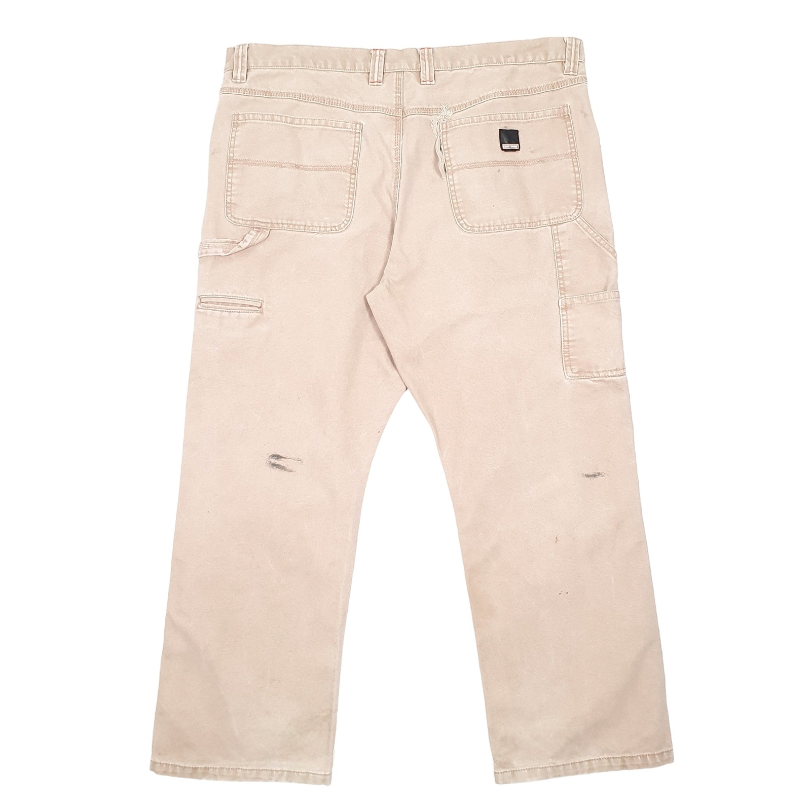 CRAFTSMAN Carpenter Workwear Trousers Cotton Beige Mens W40 L29 image 3