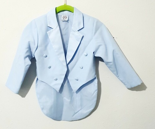 Peanut Butter Retro Style Baby Blue Boys Tuxedo Size 6 Wedding Formal Party - Picture 2 of 12