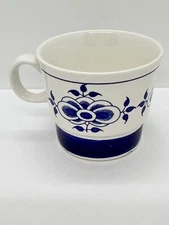 Vintage Figgjo Norway Style Coffee Tea Cup White with Blue Flowers 2757
