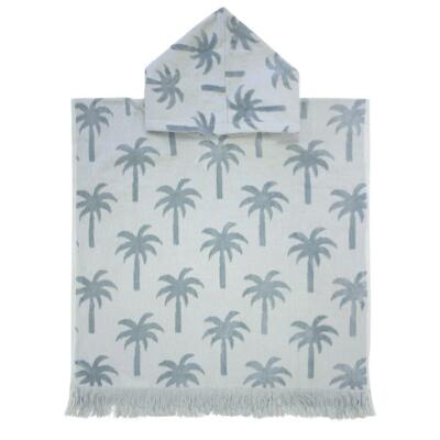 Bambury Kids Palm Poncho Hooded Beach Towels|Quick Drying - Surf