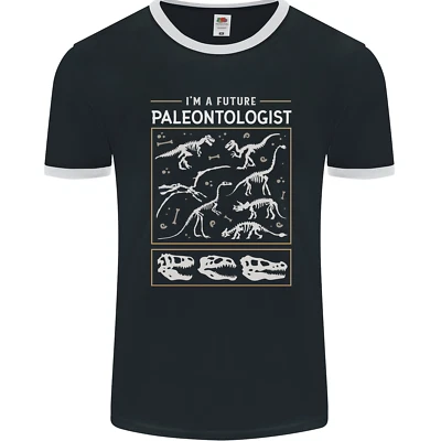 Future Palaeontologist Dinosaurs T-Rex Herren Ringer Maglietta FotL - Bild 1 von 2