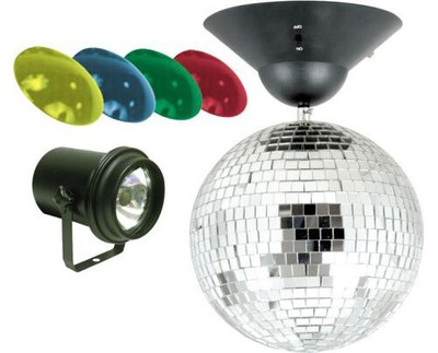American DJ MB 8 COMBO Instant Mirror Ball Package Includes Pl-1000 Pinspot