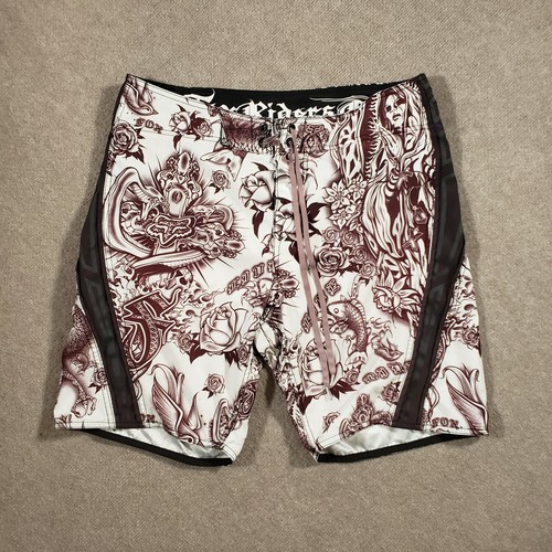 Fox Racing Board Shorts Men 36 White 