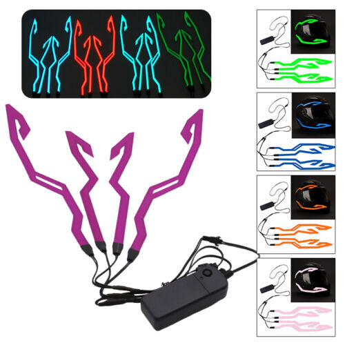 Motorcycle Helmet Decor Strip 4-in-1 LED Cold Light Night Riding Accessories. - Bild 2 von 19