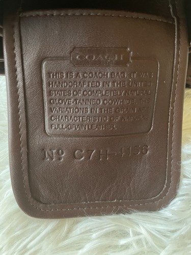 Borsa a secchiello Coach 4156 Soho vintage con cintura a tracolla in pelle marrone scuro - Foto 12 di 13