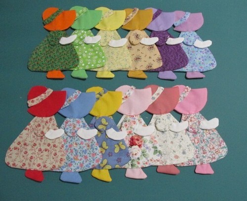 Sunbonnet Sue Appliques for Quilt -Press and Sew- Style 9- Item# 904