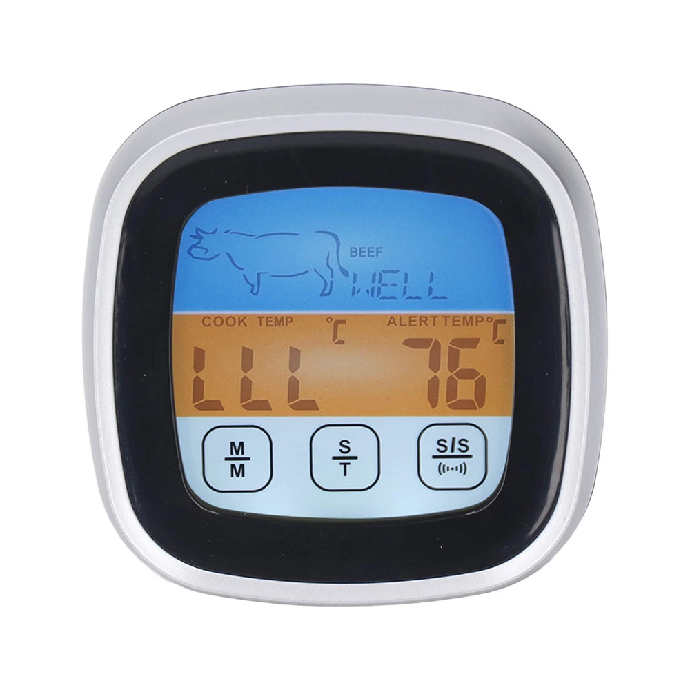 Digital Meat Thermometer LED Display Accurate Reading Meat Temperature Gauge