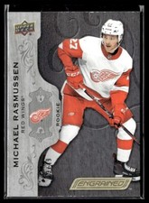 2018-19 Upper Deck Engrained black Michael Rasmussen Rookie /49 #54