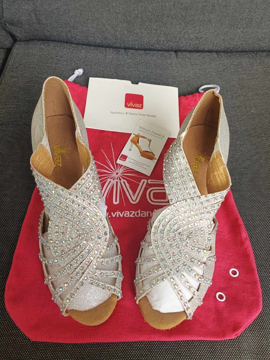 Vivaz Silver Embelished Women's Bridal/Latin Dance Shoes Size EU40