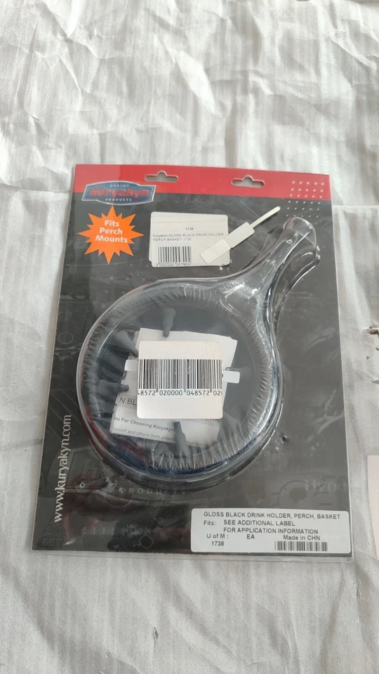 Soporte universal para bebidas Kuryakyn 1738 malla negra brillante embrague/montaje de percha de freno Foto 4 de 4