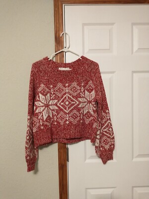 NWT Women's size M Kaisely Brand Christmas Cropped Sweater