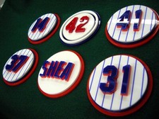 METS 3D retired numbers set  SIGN ART man cave classic NY NEW York apple Mays