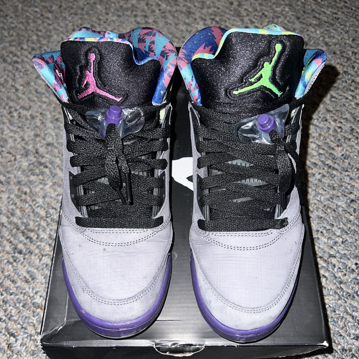 Purple Bel Air 5s Size Air Jordan Retro 'Grape' White