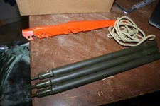 NOS USGI Shelter half poles (3) Stakes (5) rope (1) set