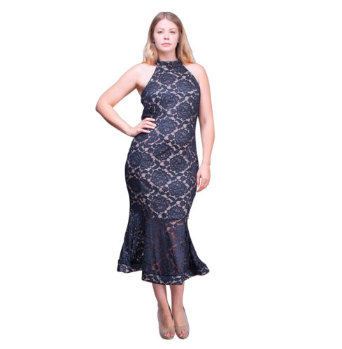 Dress Women's 1X Black Lace Mermaid Skirt Formal Party Prom Sleeveless Plus Size