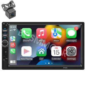 Touch Screen Car Stereo Radio Bluetooth MP5 Player Carplay Android Auto W/Camera