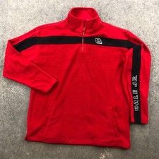 VTG Dale Earnhardt JR Pullover Mens Medium Red Fleecfe Quarter Zip Nascar Racing