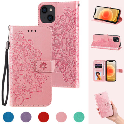For iPhone 13 12 11 Pro Max XS XR 8 Cover Magnetic Card Wallet Leather Flip Case