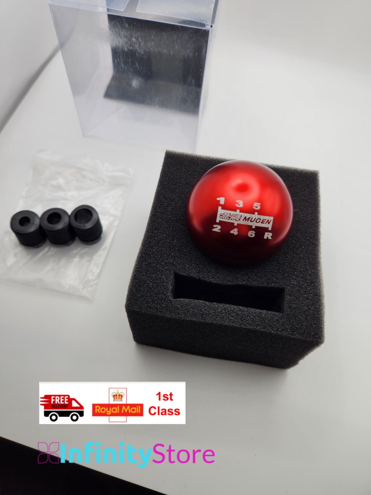 Mugen 6 Speed Gear Shift Knob RED Shifter Prelude EP3 FN2 Civic Type R