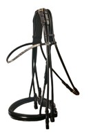 Schockemohle Helsinki Premium Rolled Double Bridle - Includes Reins Schockemohle Helsinki Premium Rolled Double Bridle - Includes Reins