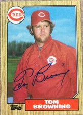 Tom Browning Autographed 1987 Topps #65