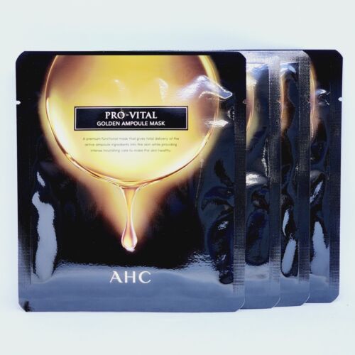 AHC Pro Vital Golden Ampoule Mask 25ml x 4pcs Anti Aging Nourishing K-Beauty - Picture 3 of 7