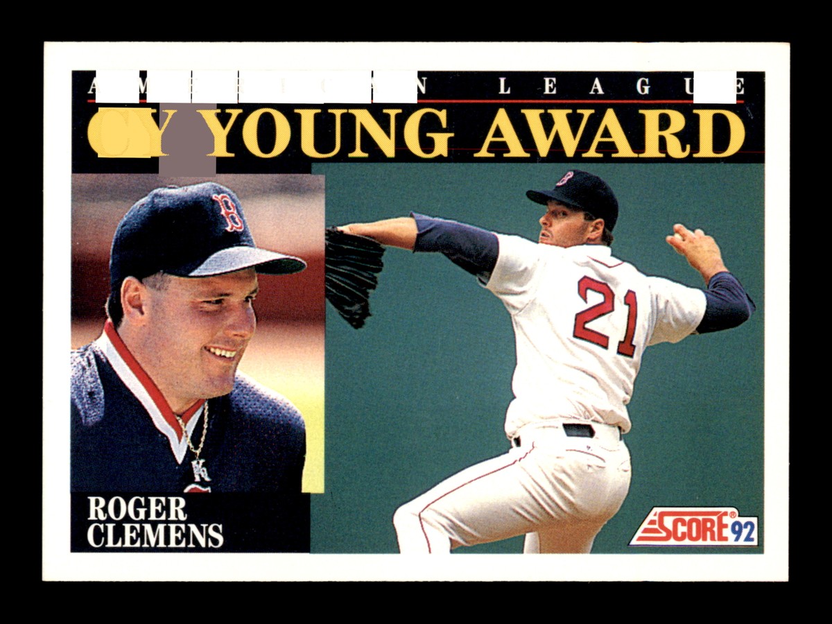 1992 Score #790 Roger Clemens Cy Young Boston Red Sox