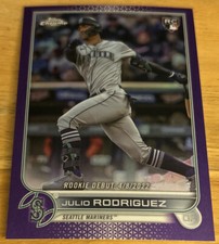 2022 Topps Chrome Update Julio Rodriguez Purple Refractor RC #USC165 Mariners NM