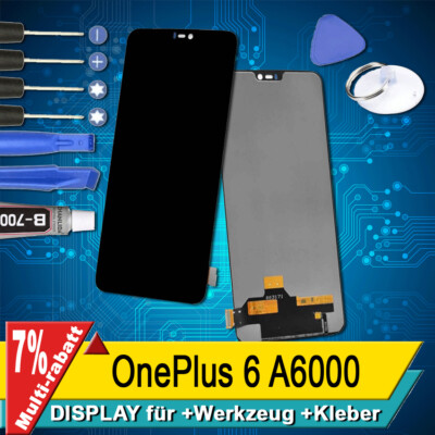 Display Für OnePlus 6 A6000 Komplettes Bildschirm Lcd  TFT Schwarz +