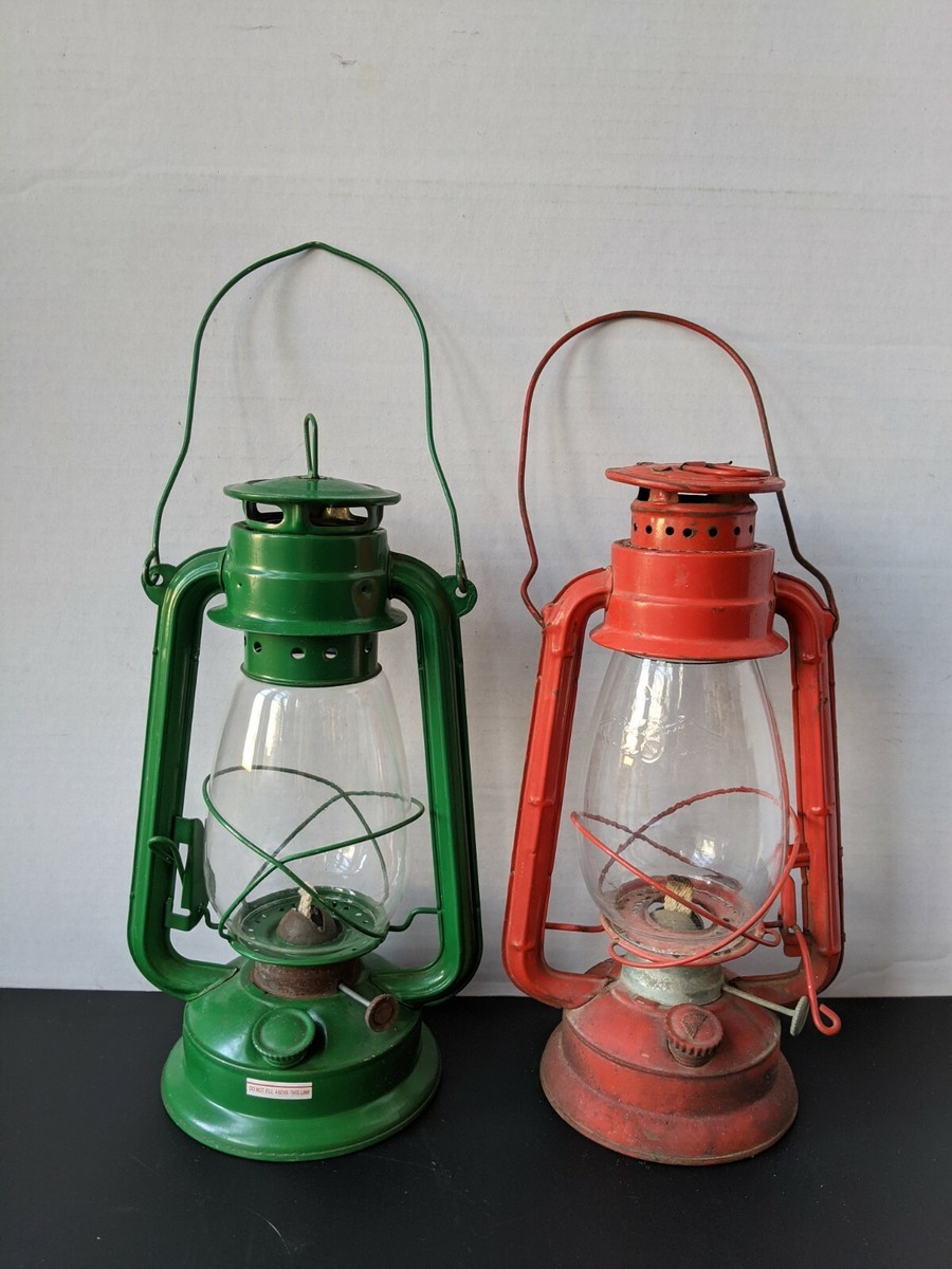 Winged Wheel No 500 Red Vintage Kerosene Lantern Japan & No Winged Wheel No 500 Red Vintage Kerosene Lantern Japan & No