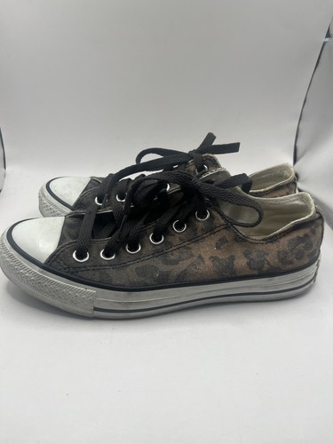 Unisex Converse Leopard Animal Print Low Top Shoes Size Mens 5 Women’s 6.5 - Picture 5 of 9