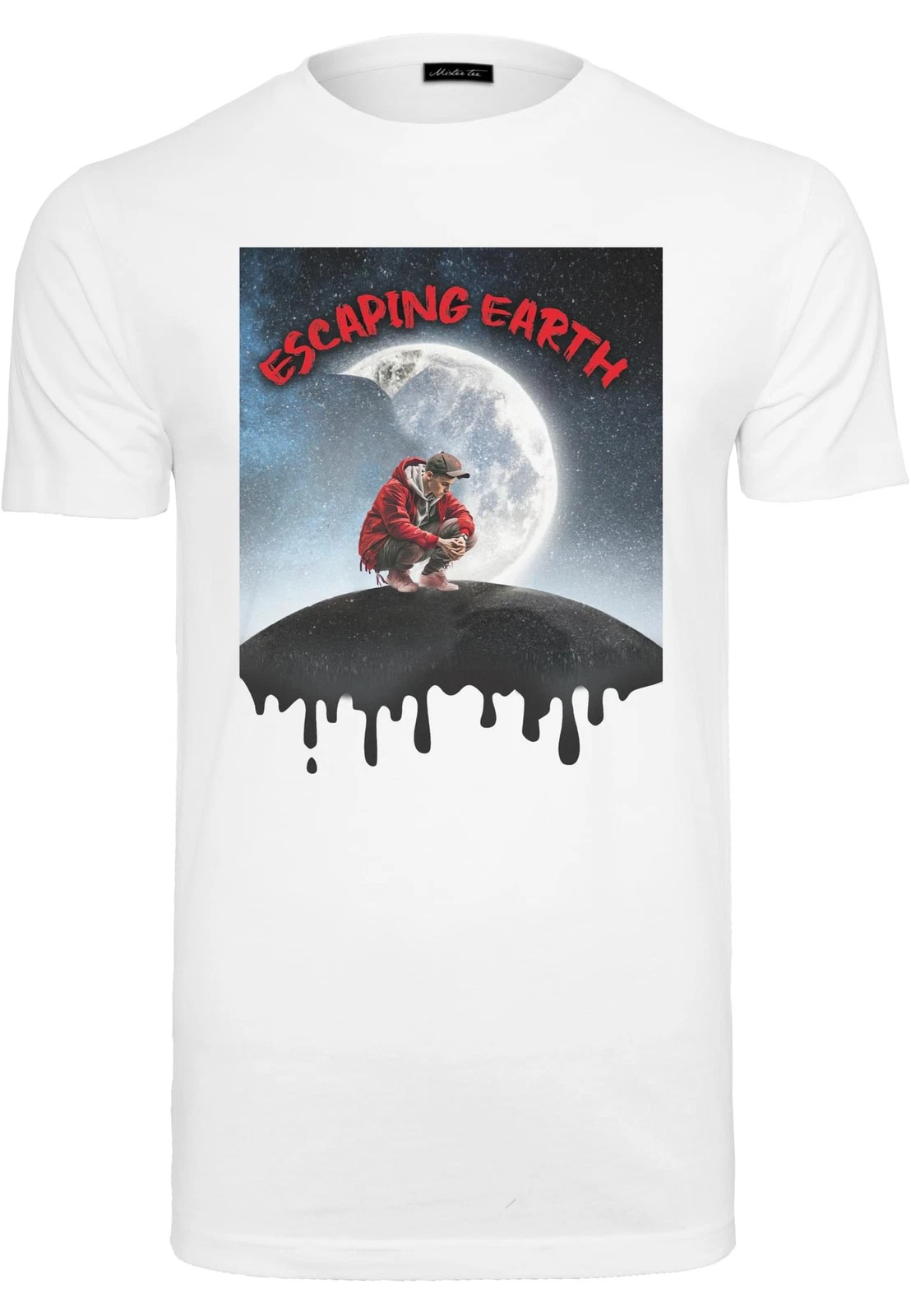 Mister Tee Escaping Earth Tee Men T-Shirt Moon Earth Cotton Jersey
