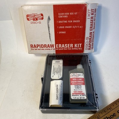 Vintage Koh-I-Noor #290-S Rapidraw Drafting Film Eraser Kit, Engineer Draftsmen
