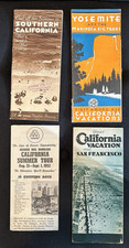 Brochures de voyage vintage parc national CA carte guide Yosemite LOT DE 4 très bon état/FN