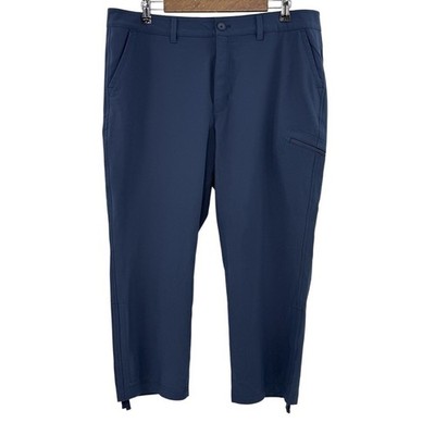 Eddie Bauer Women's Navy Blue Outdoor Hiking Cropped Blue Pants Size 14 Preppy