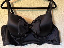 Torrid Push-Up Plunge Long Line Shine With Bow Bra 44B NWT