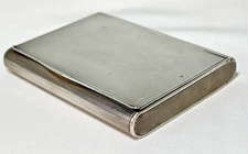 Antique Sterling Silver Vesta Cigarette Card Case Unknown European Hallmarks