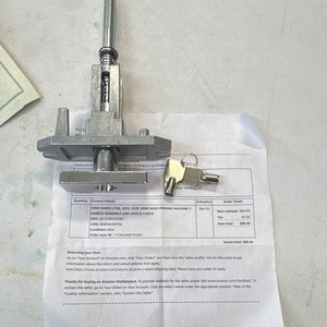Dixie Narco T-Handle Assembly w/ Lock & 2 Keys for 276E 501E 522E 600E