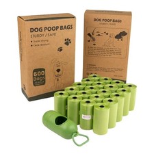 Green Biodegradable Eco Friendly Dog Poo Bags for Dog Waste-20 Rolls/600 Bags