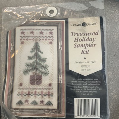 Mill Hill Holiday Sampler Frosted Fir Tree MHTS20A opened but complete