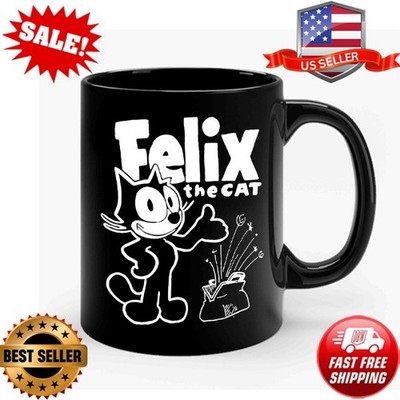 Felix The Cat 1980's Ceramic Black Coffee Mugs 11 oz