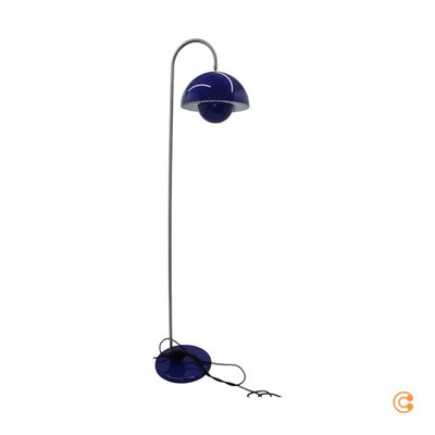 &Tradition Stehleuchte Pilzlampe FlowerPot VP12 Kobaltblau Standlampe 1960er
