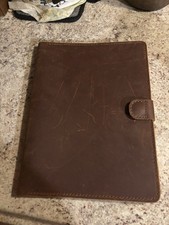 Brown Leather Folding Folio Case for ReMarkable Pro Tablet with Secure Clasp