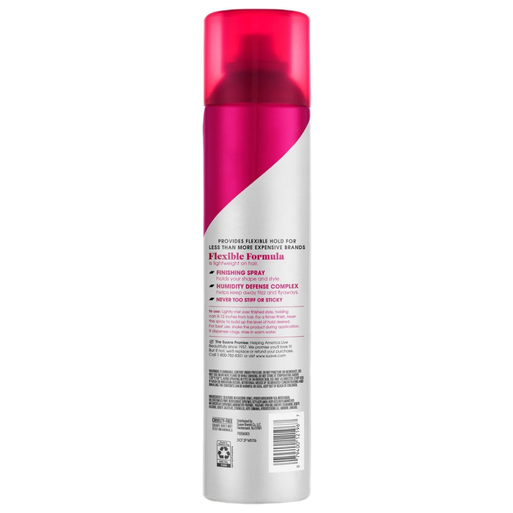 3pk Suave Flex Hold 6 Hairspray, Frizz & Humidity Control, Natural Finish 9.4 OZ