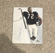 WILLIAM PERRY FRIDGE Signed Autograph 8x10 Photo CHICAGO BEARS BAS BECKETT
