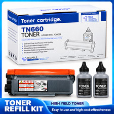 TN660 Toner Cartridge and toner refill powder 2bottle forMFC-L2707DW MFC-L2720DW