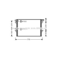 AVA Quality Cooling Kondensator Klimaanlage FüR Renault Espace IV JK0/1_
