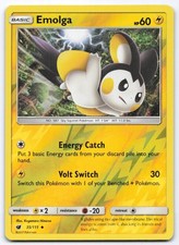 Emolga 35/111 Crimson Invasion Reverse Holo Uncommon Pokemon Card LP