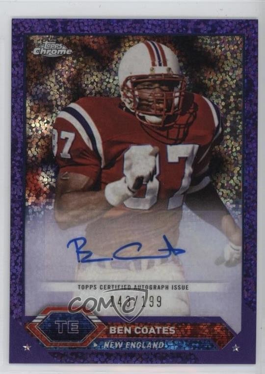 2023 Composite Topps Chrome Purple Speckle Refractor /199 Ben Coates Auto 0u9t