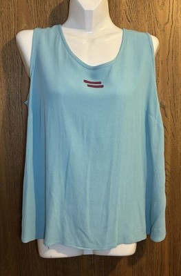 Nino Wong California Tunic Top Vintage, Blue, Size Large